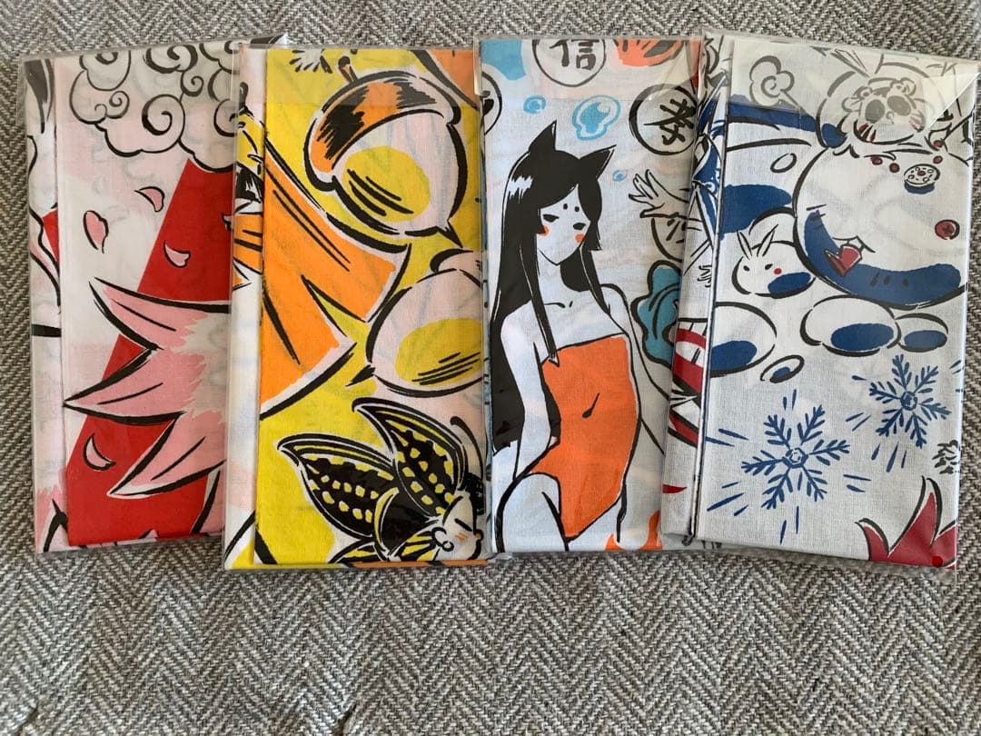 大神10周年　吉村健一郎×島崎麻里コレクション手ぬぐい掛け軸