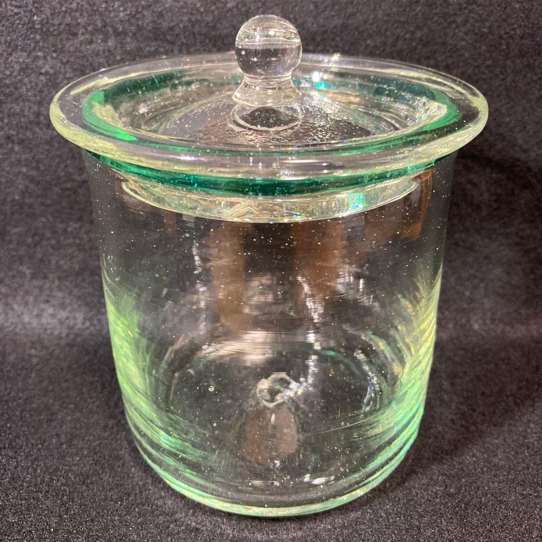 倉敷ガラス 小谷眞三 小谷真三 ポット 蓋物 吹きガラス 気泡