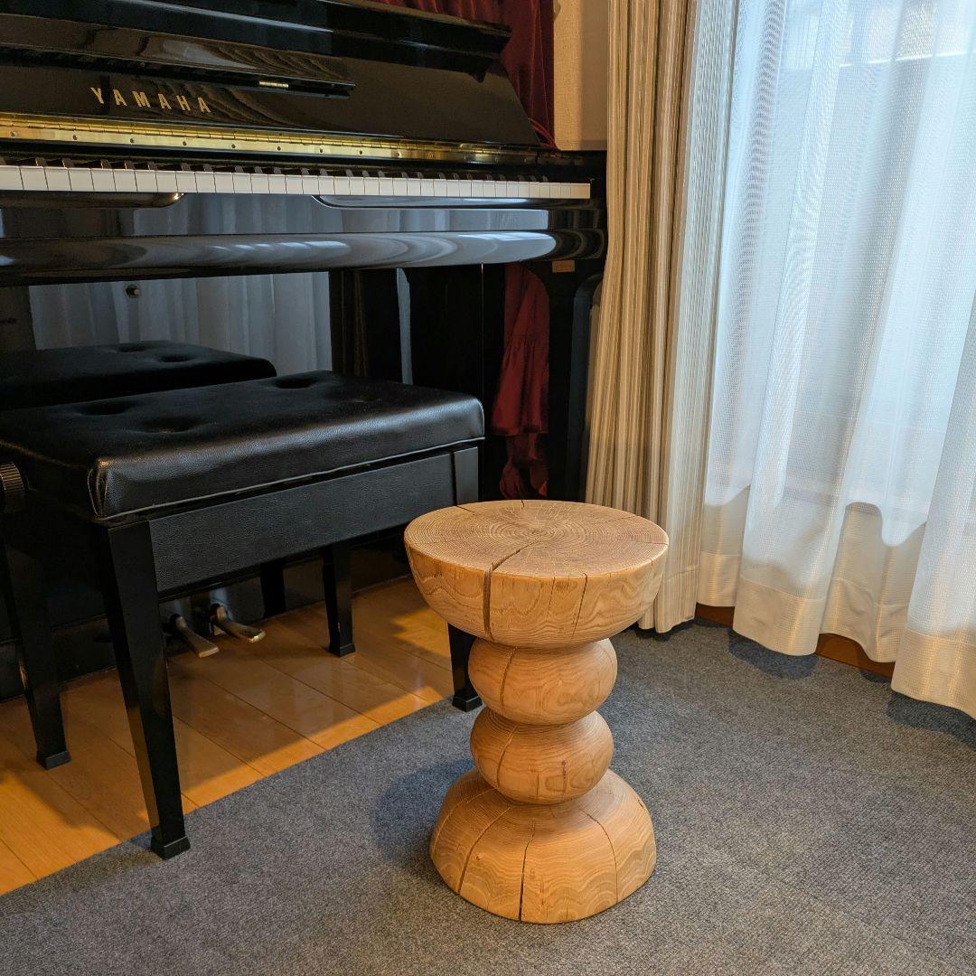 :)　栗　天然木　丸太　椅子　スツール　高さ約40㎝