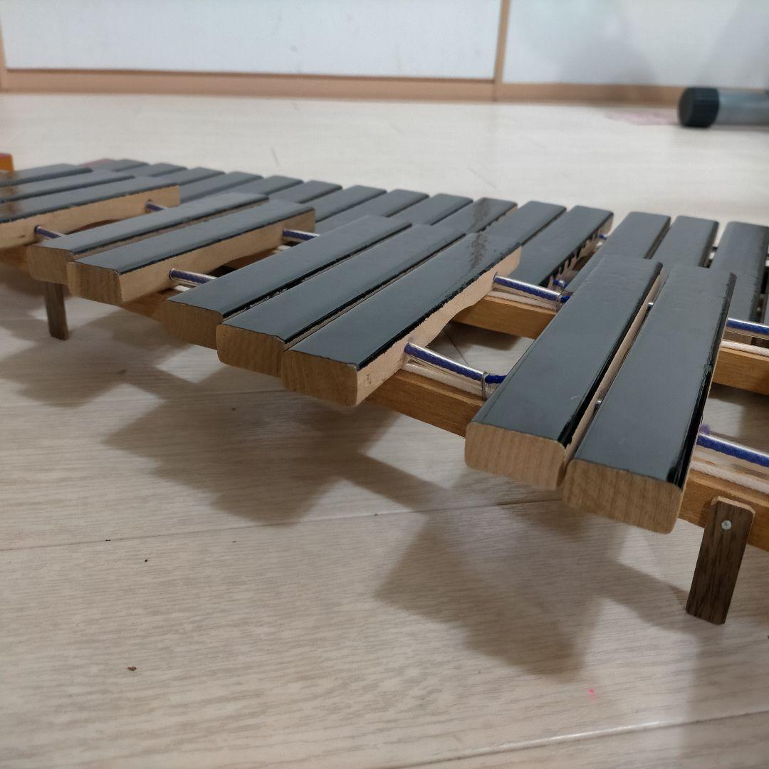 木琴 ゼンオン 紐交換済み 全音楽譜出版社 30音 半音 赤いキャリー