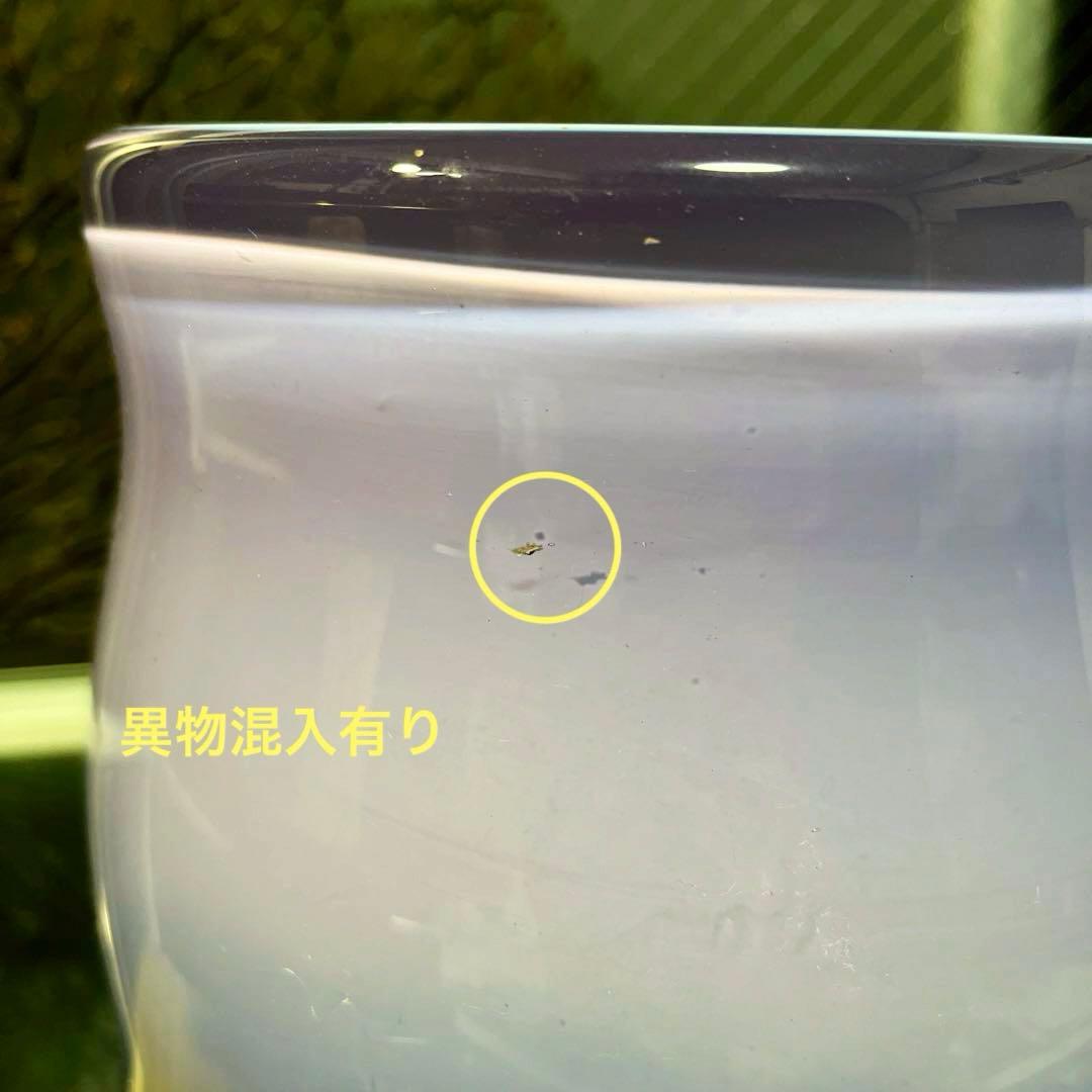 骨董 時代ガラス 淡紫色 乳白色暈し 括れ寸胴型 水指 花器 ウランガラス