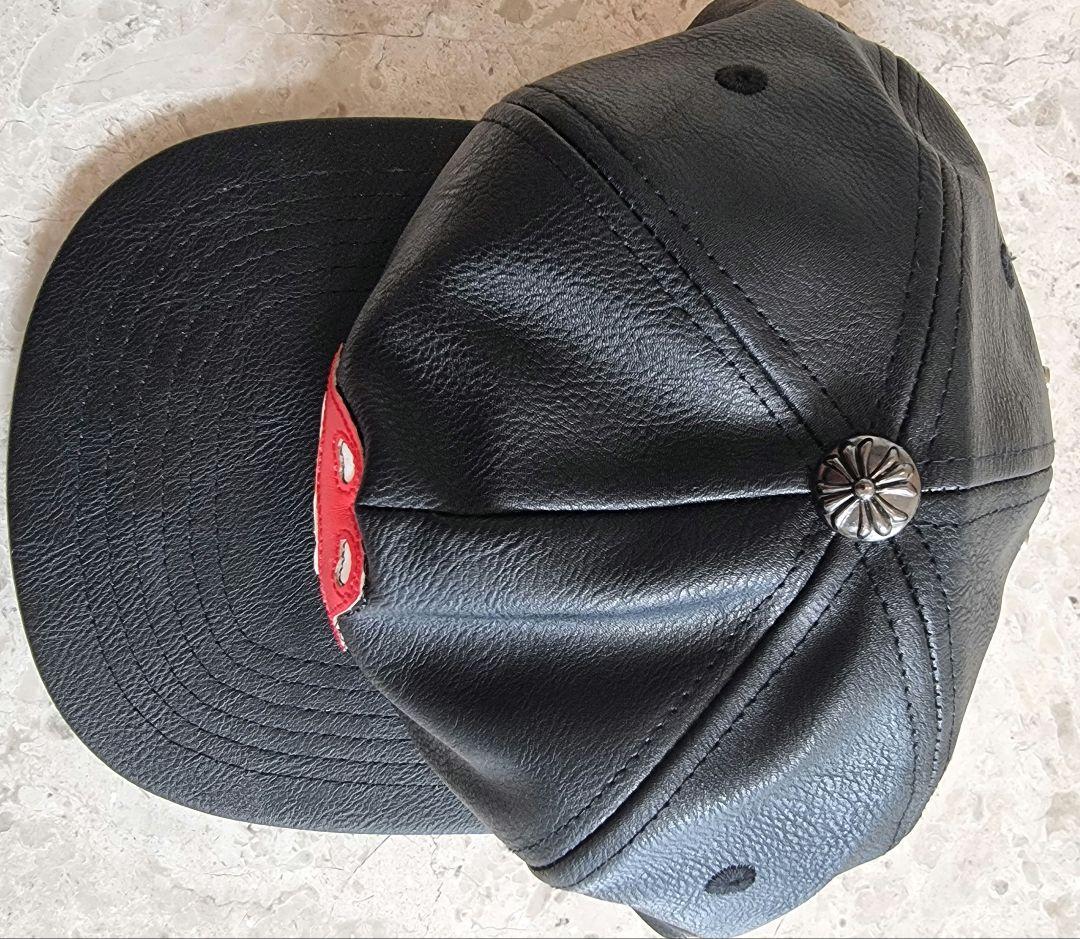 レザー風 ローリング・ストーンズ ロゴ キャップ - メルカリ