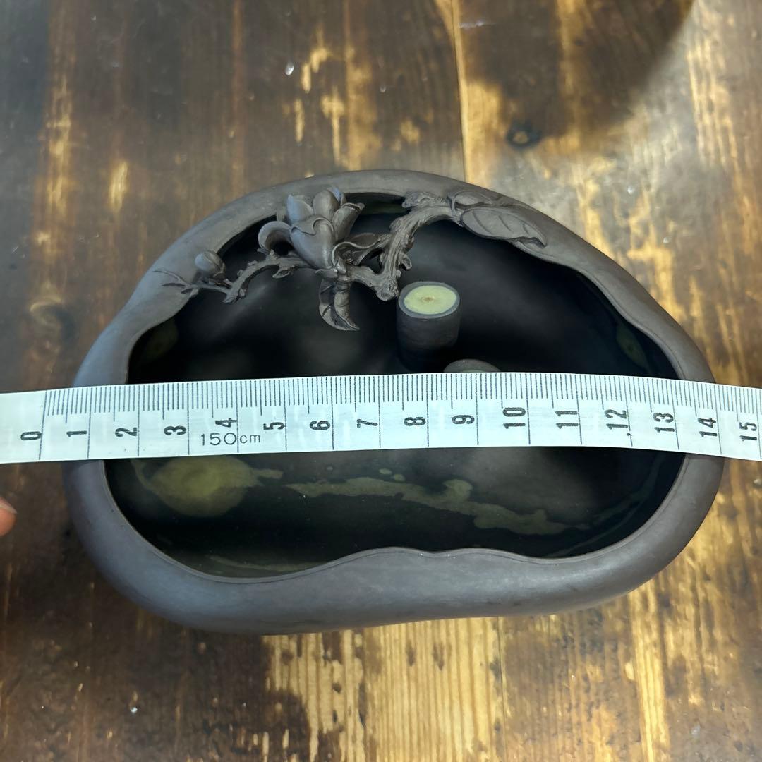 書道 硯 梅花坑水盂椿型美術品芸術品骨董品工芸品最高級逸品中国美術