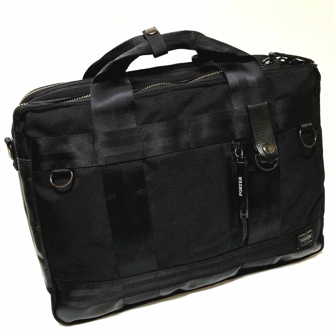 美品✨ポーター ヒート ビジネスバッグ 3way 2層 A4可 マグライト 黒