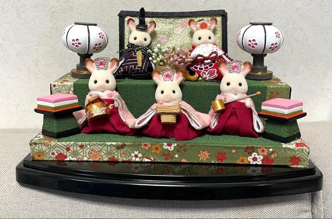 雛人形 二段飾り シルバニア赤ちゃん ケース入り