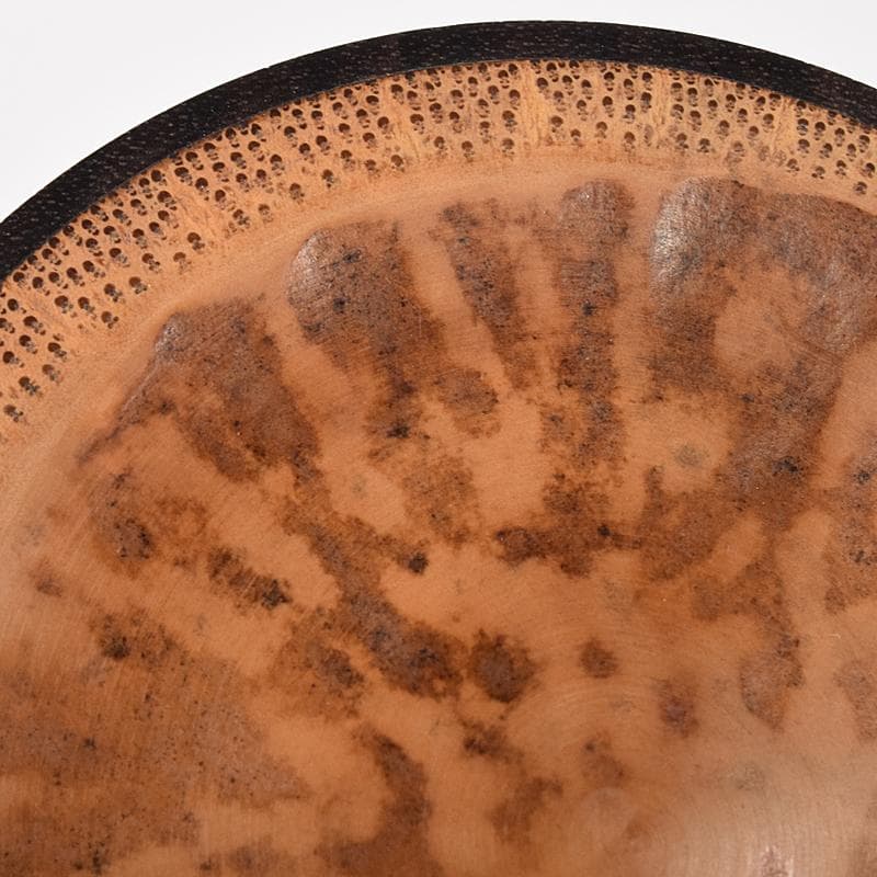 茶道具 畑幸春作 竹根丸香合 八幡宗豊極め箱 C R7975