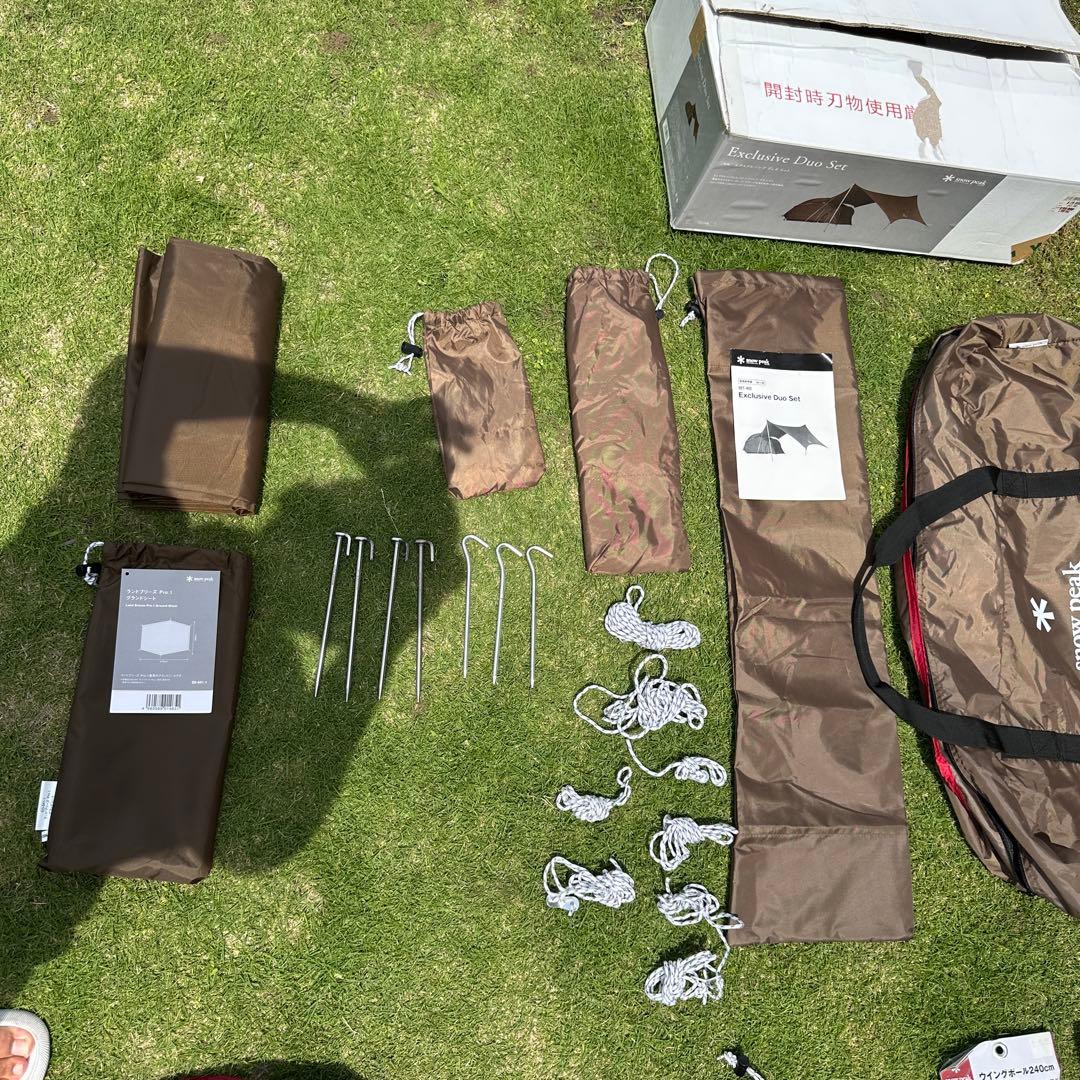 美品】snow peakエクスクルーシブデュオテントその他まとめ！早い者