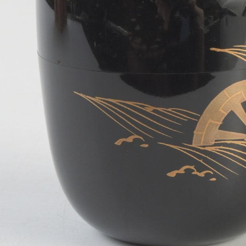 茶道具 輪島塗 平野桂山作 源氏車蒔絵 中棗 共箱 V 9252 - メルカリ