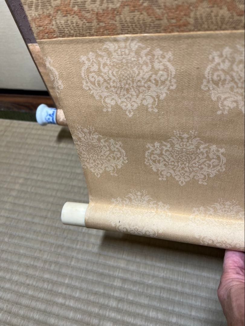 水墨画 縁起物墨竹と雀 筆者舟峰 未使用美品箱無超