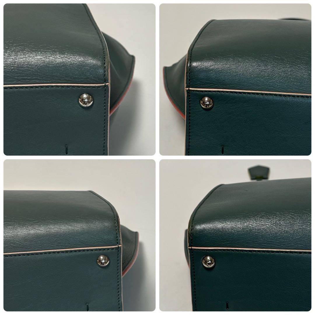 r97【美品】保存袋付　フェンディ　レザー　トロワジュール　2wayショルダー.