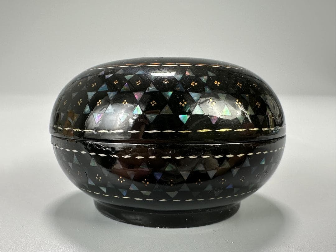 中国螺鈿香合　蓋物　香道具