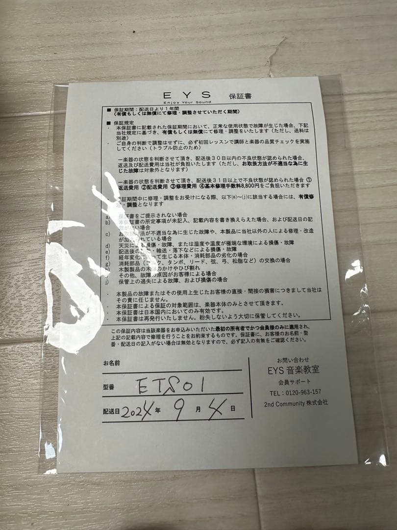 美品 サックス EYS ETS-01 ※r2