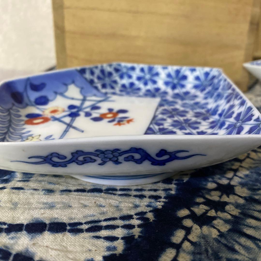 十二代酒井田柿右衛門　染錦銘々皿