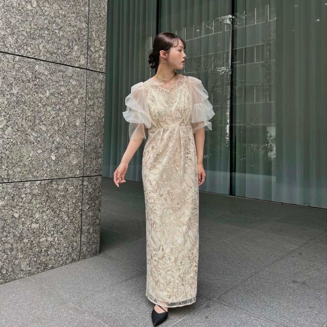 LERUREリルアーFluffy sleeve pencil dress