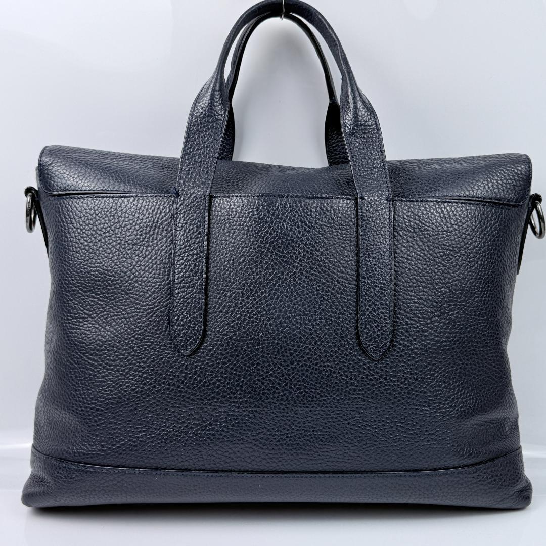 美品✨コーチ coach ビジネスバッグ ハミルトン 2way シボ革 紺