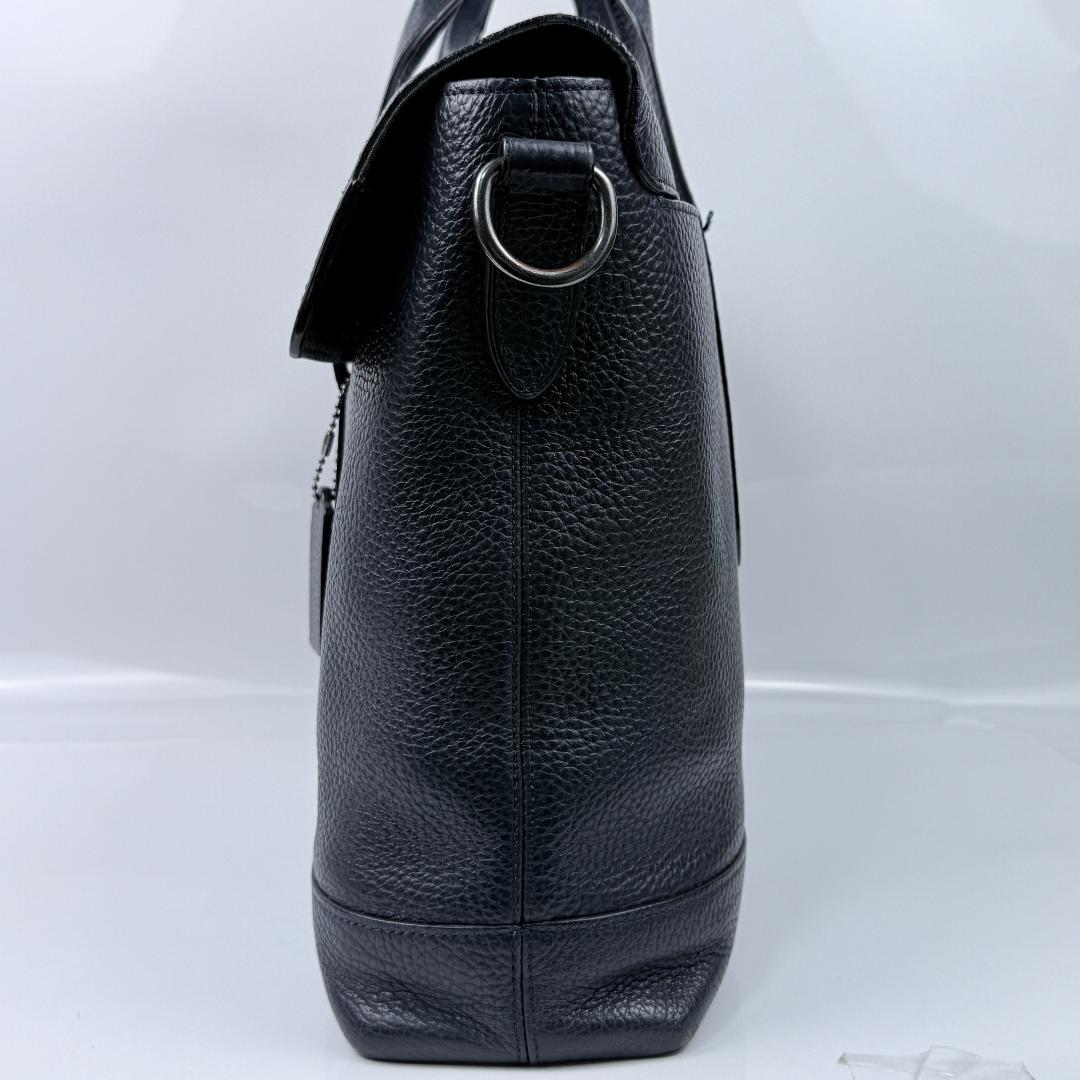 美品✨コーチ coach ビジネスバッグ ハミルトン 2way シボ革 紺