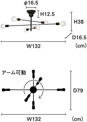 インターフォルム シーリングライト LT-2675 アストル ブラック
