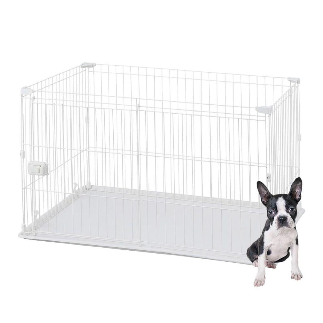 アイリスオーヤマ システムサークル STS-1200T ホワイト アイリスオーヤマ システムサークルトレー付き マットホワイト [犬用品