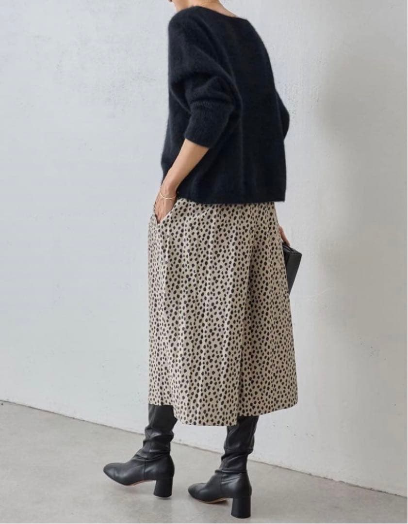 BEARDSLEY ジャガードキュロット レオパード