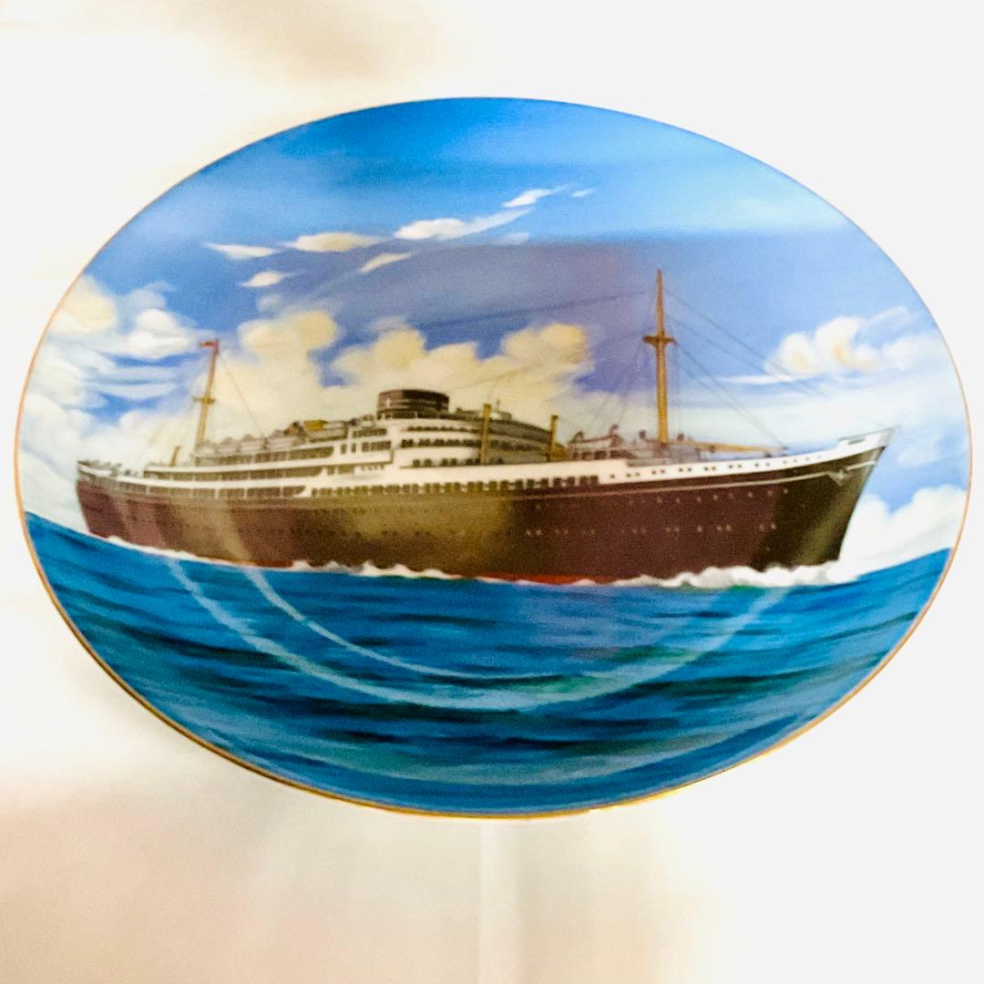 あるぜんちな丸　ブラ志゛る丸　船の絵柄　プレート　ノリタケ　 日本陶器会社　レア