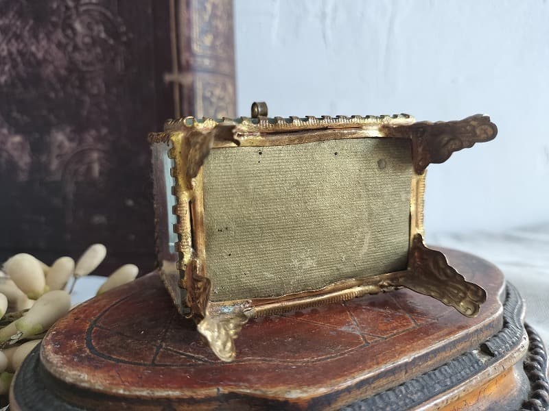 フランス アンティーク クリスタル 5面 ジュエリーケース 1900年 美品