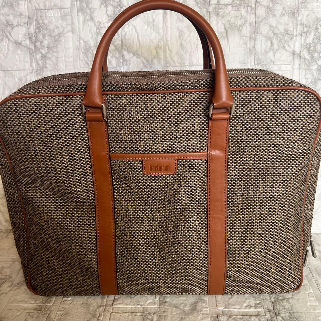 Hartmann ハートマン ツイード クラシックブリーフケース ビジネスバッグ