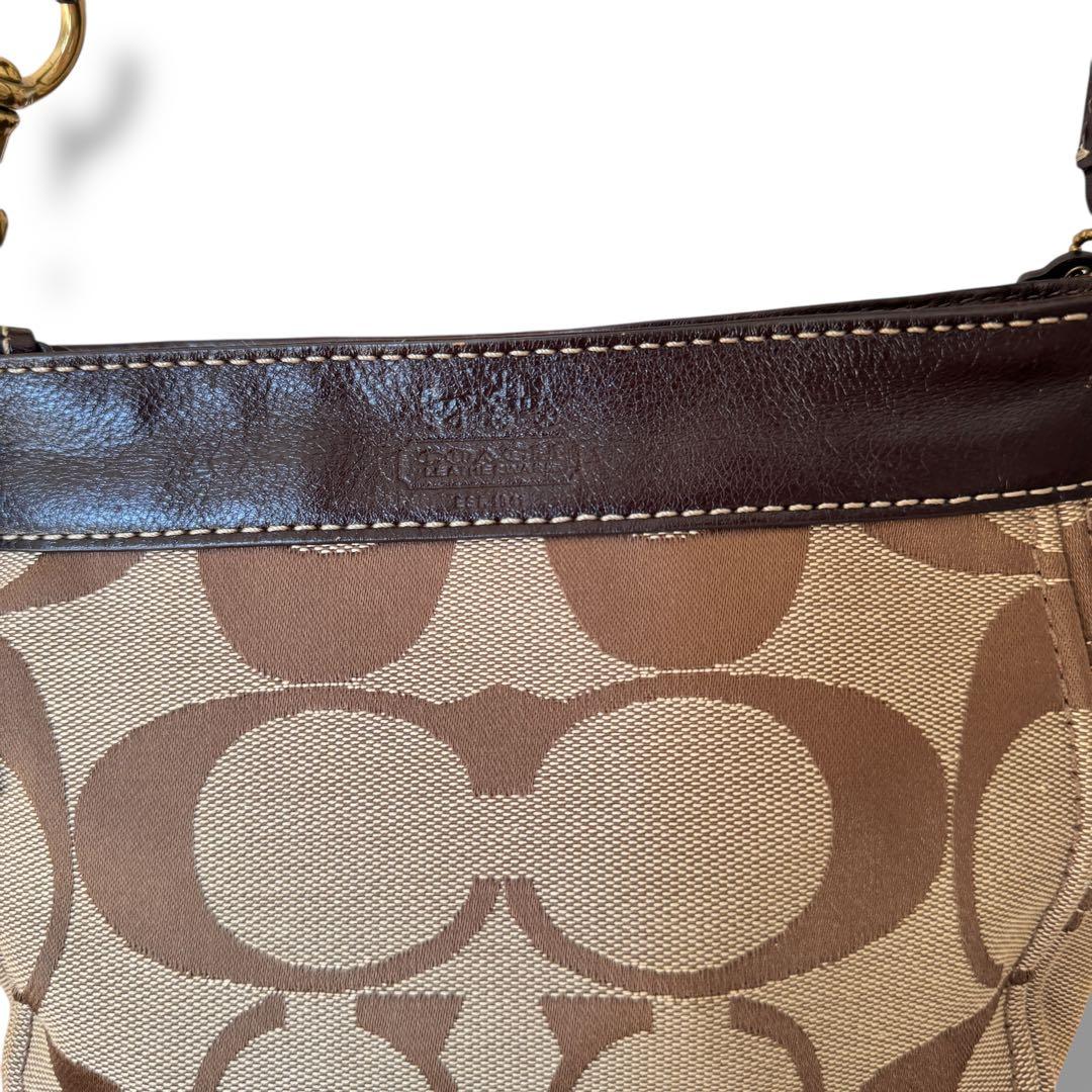 COACH コーチ シグネチャー ワンショルダーバッグ 黒 ブラック