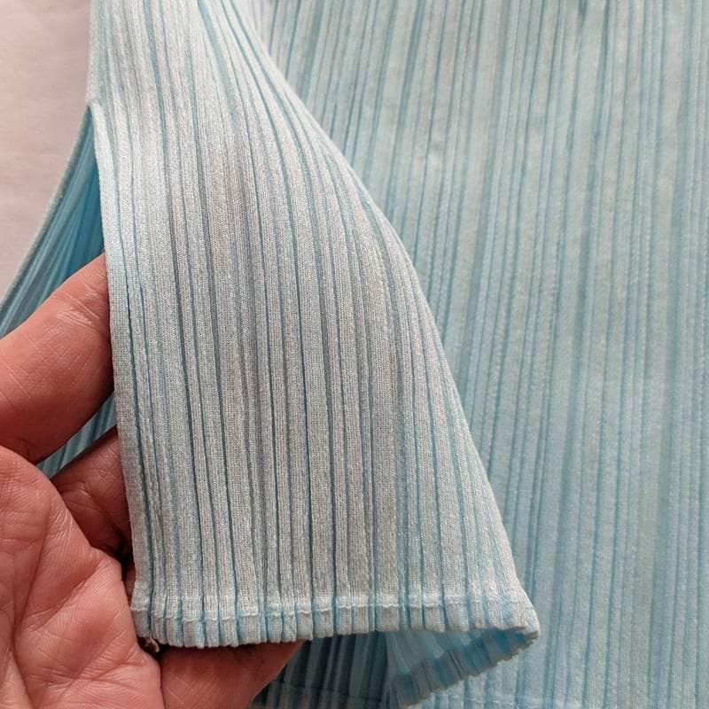 イッセイミヤケ◆PLEATS PLEASE◆空色◆タンクトップ ♯4(7222)