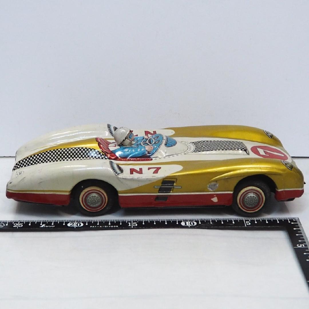 マルサン【メルセデス ベンツ300SLRレースカー】tinブリキtoy箱無car