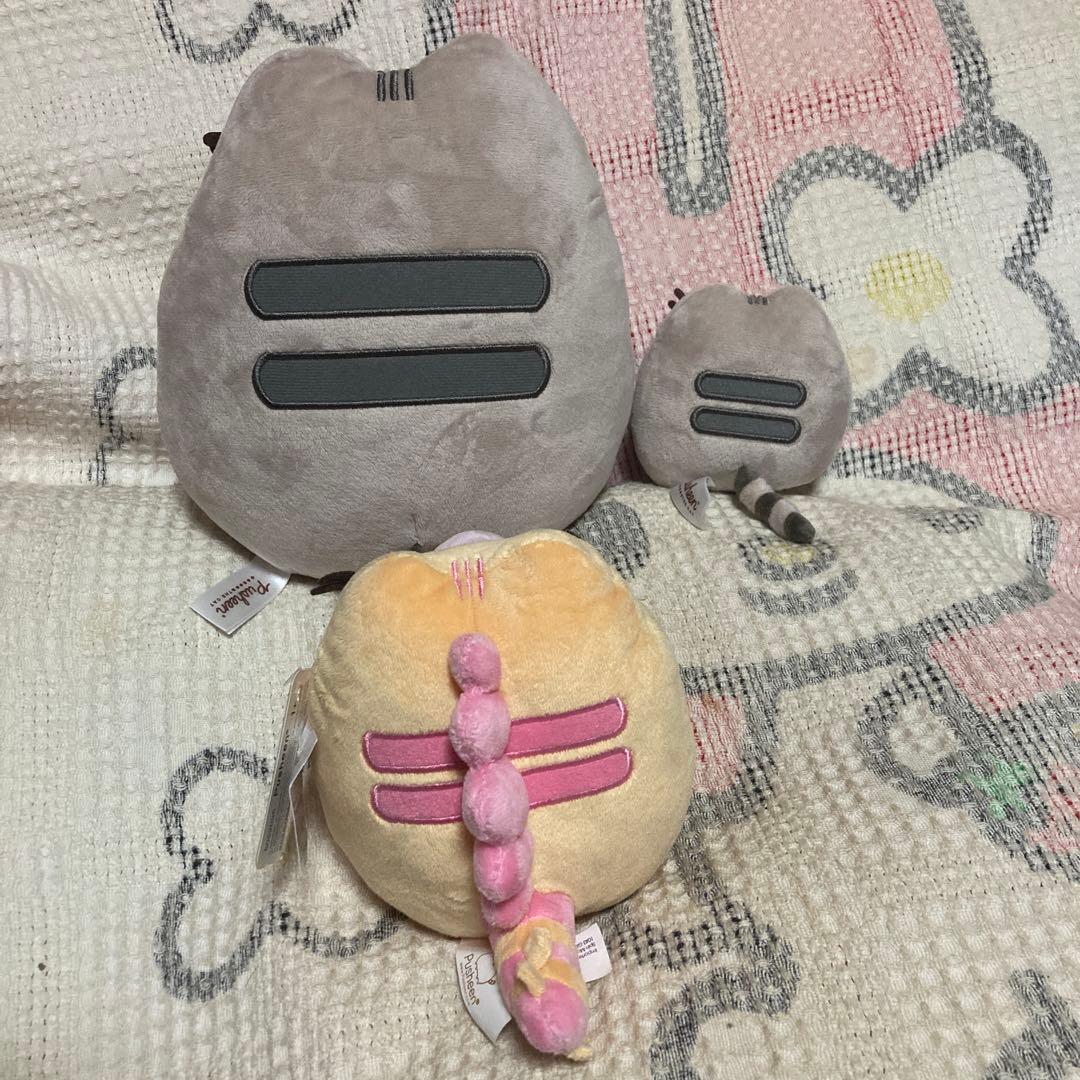 ねこのプシーン Pusheen ぬいぐるみ3コ 中古品　GUND&AURORA