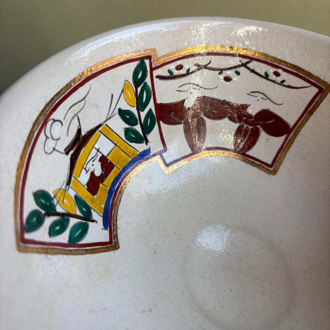 限定価格】赤膚焼 大塩昭山作 抹茶碗 奈良絵 茶道具 共箱 二重箱