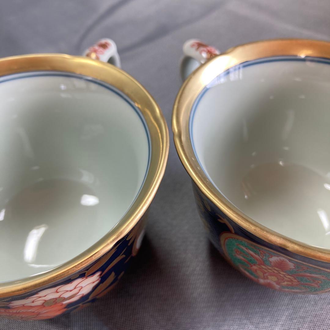 清右衛門 古伊万里 金彩 コーヒー カップ＆ソーサー ペア 有田焼 清右