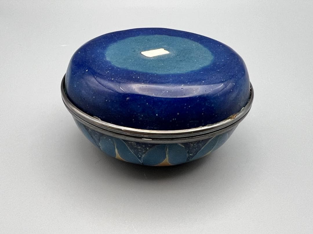 有線七宝蓋物　北原上子作　在銘　香合　重量約174.5g