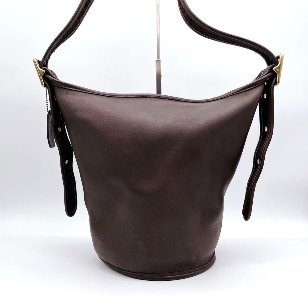 オールドコーチ　コーチ　 ショルダーバッグ　バケツ型　レザー　ブラウン　9953