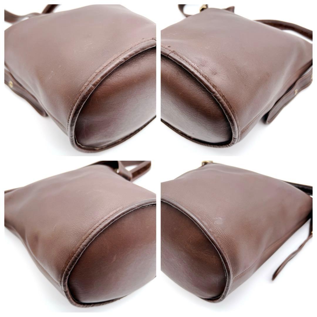 オールドコーチ　コーチ　 ショルダーバッグ　バケツ型　レザー　ブラウン　9953