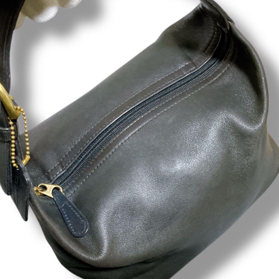 オールドコーチ 良品 ヴィンテージ レザー アクセサリーポーチ ダークブラウン