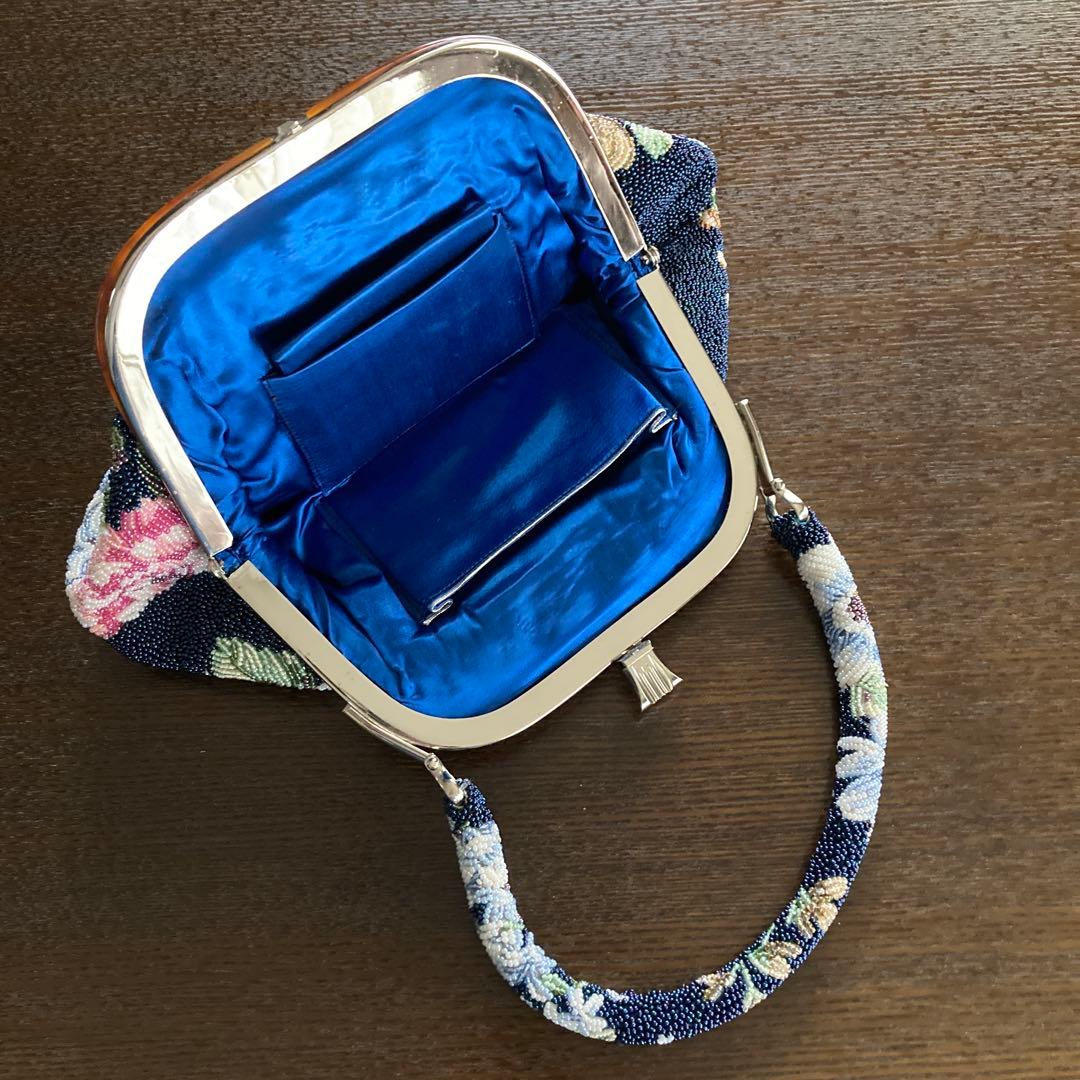 総ビーズバッグ　昭和レトロ　和装　がま口