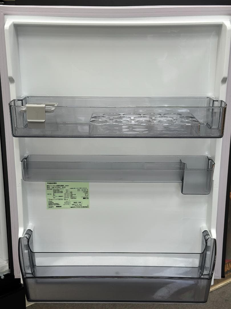 東芝 3ドア冷蔵庫 326L GR-V33SC(KZ) 右開き 2023年製