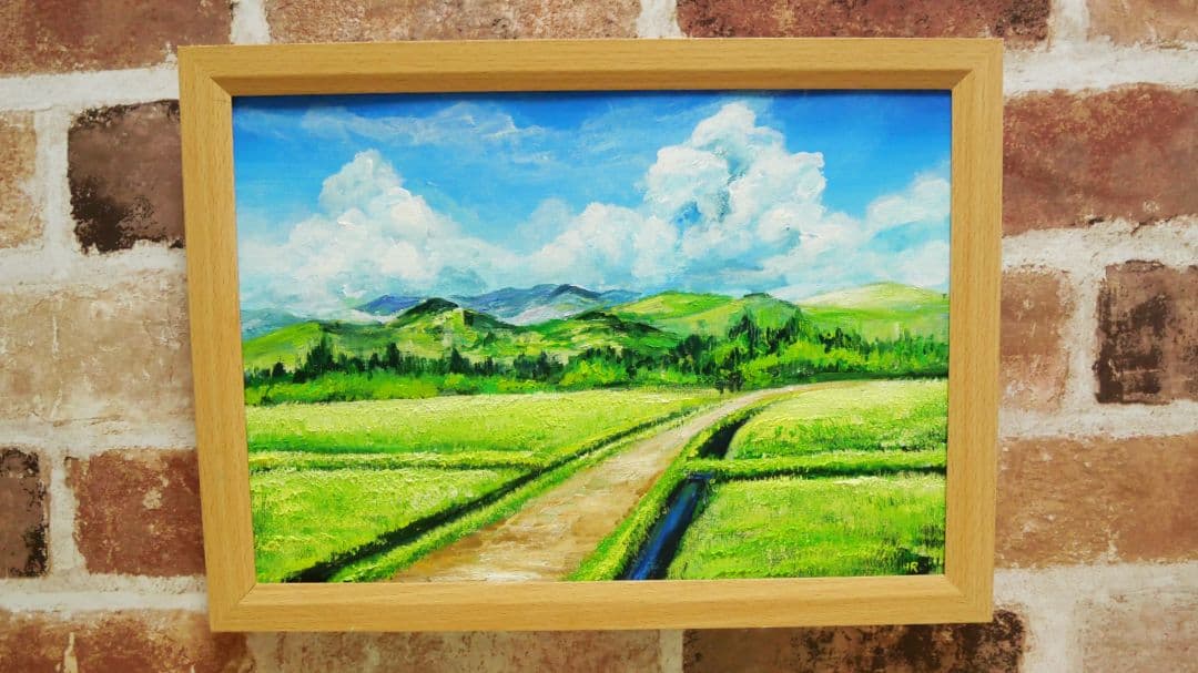 油絵 絵画 【夏の風景】