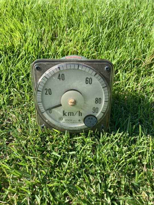 鉄道グッズ　機関車　速度計　（HITACHI 日立製）