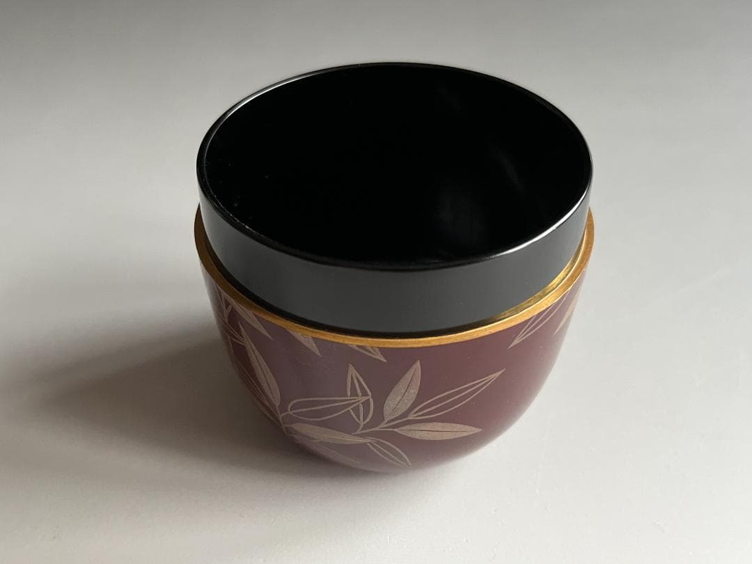 道場宗廣 笹銀蒔絵 溜 大棗 堀内宗完 兼中斎書付 薄茶器