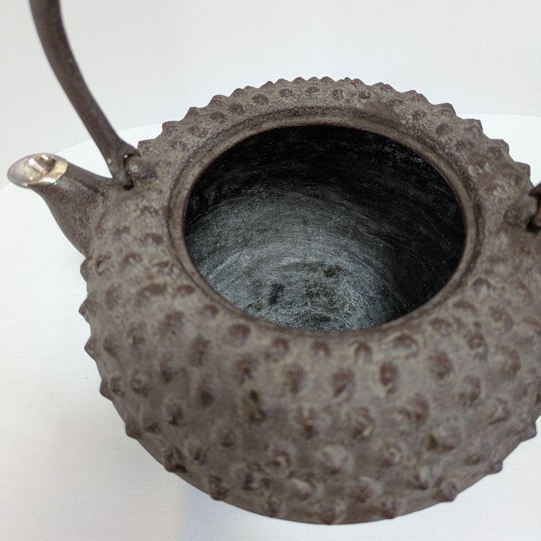 大霰あられ 鉄瓶 高橋敬典作 人間国宝 伝統工芸品 南部鉄器 飾り蓋