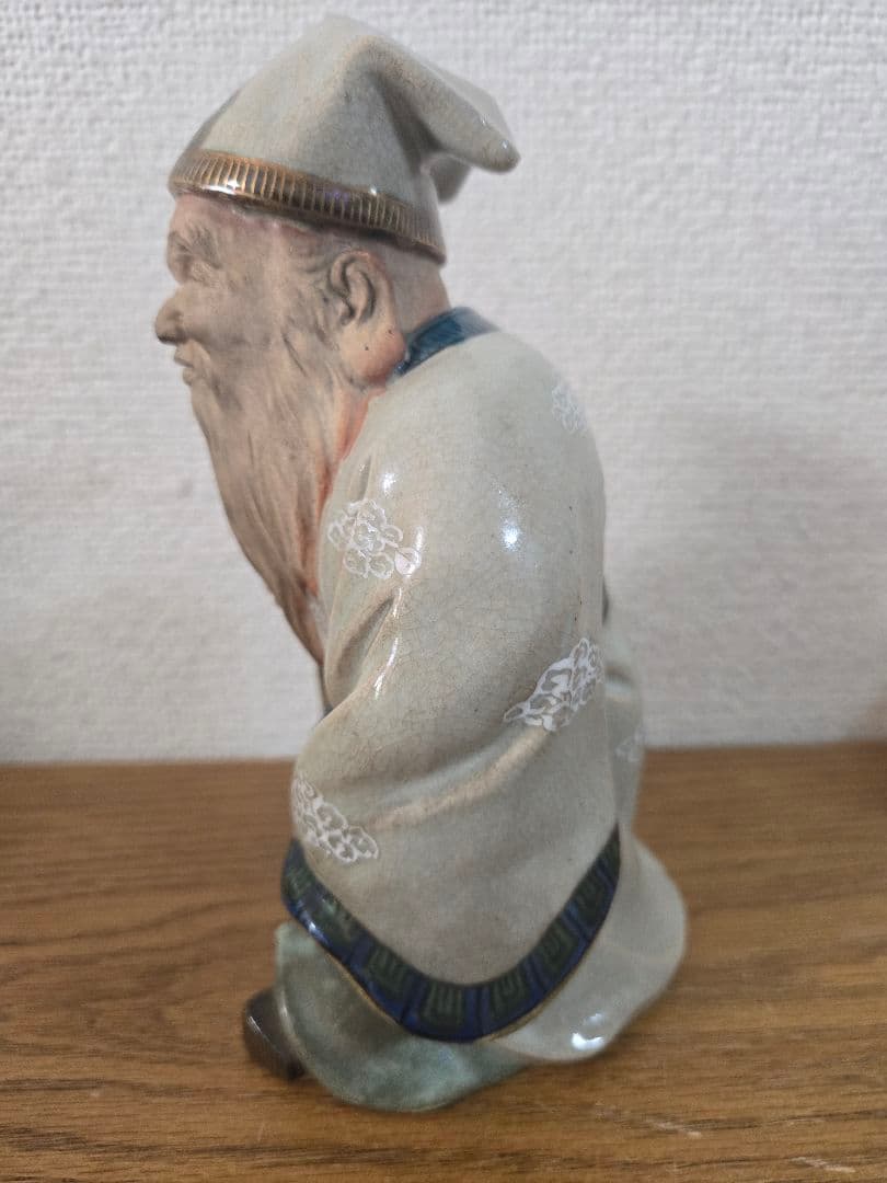 九谷焼 金彩色絵 寿老人 七福神 置物 オブジェ 縁起物 陶器 - メルカリ
