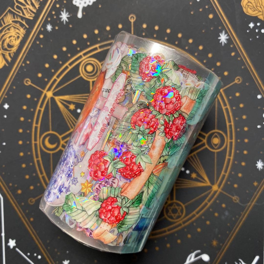 Q】海外 10m巻 貝殻光マスキングテープ 動物系/装飾系/お花系/古風系