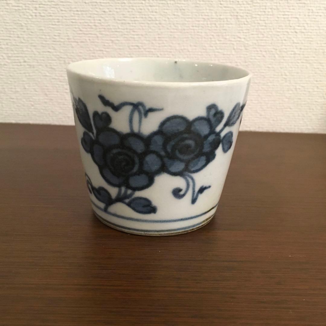 古伊万里　鉄線文（？）　蕎麦猪口　アンティーク　骨董　そば猪口 古伊万里 鉄線文（？） 蕎麦猪口 アンティーク 骨董 そば猪口 そば猪口