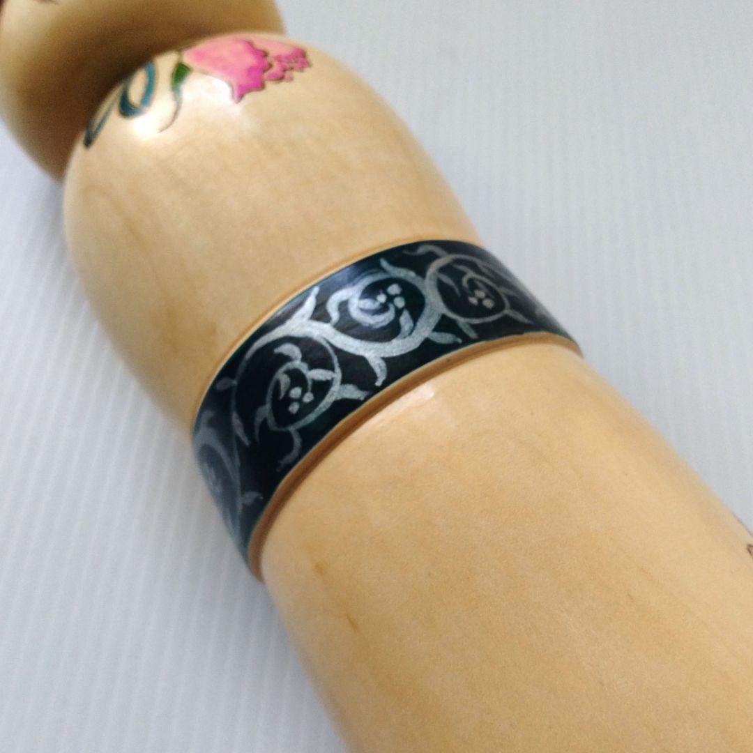 こけし 創作こけし 大内裕子工人 近代こけし 薔薇 工芸品 大き目 31