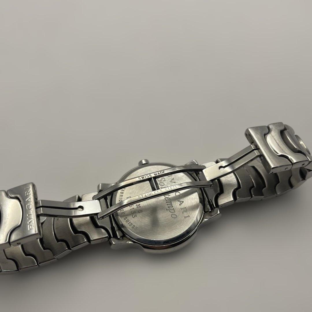 稼働品　BVLGARI ソロテンポ　ST35S 黒文字盤　腕時計