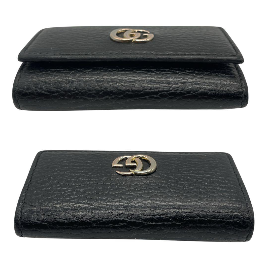 極美品】グッチ 6連キーケース レザー GGマーモント ブラック