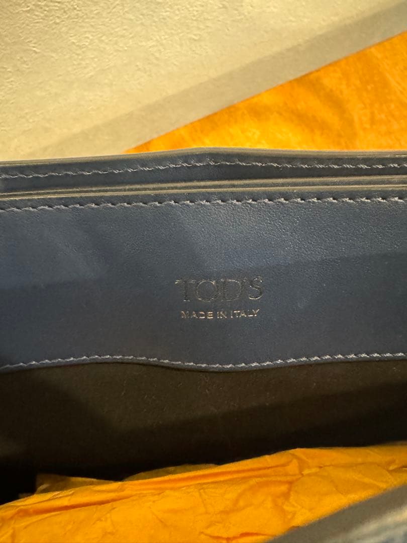 TOD'S ネイビー 2WAYハンドバッグ ショルダーストラップ付き