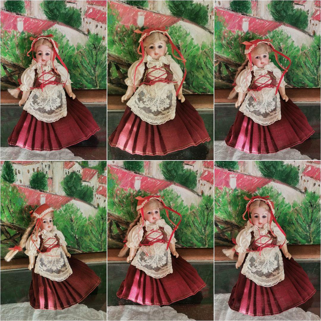 アンティークビスクドール シモンハルビック ハイジ1号紫茶ガラスアイ